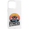 Retro Gamer Fitness Workout Custodia per iPhone 15 Pro Max Gioco Fitness Papà E Missioni Gamer Allenamento