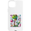 Future Inventor Smart Creator Kids FAM Custodia per iPhone 15 Plus Dinosauro scienziato divertente, dinosauro scienziato intelligente, scuola per bambini