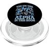 Funny Men's Sayings & Funny Designs For Sì, sono l'alfa in questa stanza - Funny Wolf Meme Ragazzi Uomini PopSockets PopGrip per MagSafe