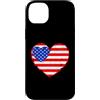 American Flag Heart Of US Patriots 4th O Custodia per iPhone 14 Plus cuore, in, colori, di, bandiera americana, bandiera, di, usa, come, uno, cuore