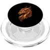 Dragon Medieval Fantasy Mythical Fire Dr Drago gotico Dark Fantasy RPG Gamer LARP PopSockets PopGrip per MagSafe