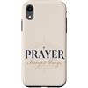 Faith Revival Studio Custodia per iPhone XR La preghiera cambia le cose Fede cristiana Croce Bibbia della Chiesa