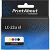 PrintAbout Cartuccia compatibile Brother LC-22u xl (LC-22U) - 4 colori Multipack