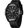 SAPPHERO Orologio da uomo, cinturino in silicone, impermeabile, 5 ATM, orologio da polso da uomo, movimento al quarzo giapponese, design sportivo, casual, per uomini
