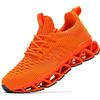 Wrezatro Women's Running Shoes Breathable Mesh Walking Shoes Slip on Tennis Sneakers Fashion Non Slip Work Sport Gym Cross Trainer Orange
