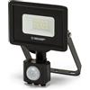 Velamp PADLIGHT5, proiettore LED SMD 10W IP44, nero 4000K. Con IR