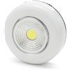 Velamp MINI PUSH LIGHT: lampada a pressione LED, bianca. A pile
