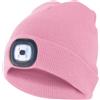 Velamp LIGHTHOUSE: cappellino con luce frontale LED ricaricabile. Rosa