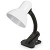 Velamp CHARLESTON: Lampada da tavolo bianca con attacco E27, con clip
