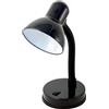 Velamp CHARLESTON: Lampada da tavolo nera con attacco E27