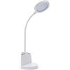 Velamp Lampada da scrivania LED 7W con interruttore touch e portapenne. Bianco