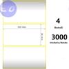 ZEBRA COMPATIBILE Zebra White 100x50mm,3000 Et/Rotolo Z-1000D, 3.9x2x3 Core - Conf.4pz - ZE3006777-T
