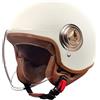 GAORUTO Casco integrale Casco jet Brain - Casco jet DOT/ECE Casco moto retrò Cruiser Chopper Scooter Crash Jet Casco semiguscio per uomo Donna C,54~61CM