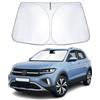 GFWGTS Parasole per parabrezza compatibile con VW T-Cross 2018-2024 2025, parasole per parabrezza anteriore con protezione UV, protezione dal calore, pieghevole, accessori per parasole auto
