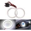 Qasim 1 paio di LED COB Angel Eyes Halo Rings 90MM Bianco con Guscio in Plastica di Cotone per Auto Moto Faro DRL Fendinebbia 60SMD DC9-30V