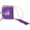 Ramadan24 Specchietto retrovisore islamico per auto, piccolo corano, protezione per specchietto interno, per auto, decorazione arabo, idea regalo (viola)