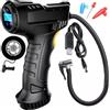 VOKOT AC003 Mini Compressore Aria Portatile Auto, 150PSI Gonfia Auto Bici Monopattini con Schermo LCD Digitale e Torcia LED per Auto/Moto/Bicicletta/Pallacanestro
