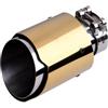 PPUMP Tubo di Scarico Per Accessori Auto Per Tubi Terminali Color Oro In Acciaio Inossidabile Universale Per Benz Auto Terminale Di Scarico (Size : Inlet 67-Outlet 89)
