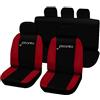 Lupex Shop Picanto_N.R Coprisedili compatibili, Nero/Rosso