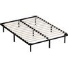 HOMCOM Letto Matrimoniale Industriale a 28 Doghe con Spazio Contenitore, in Legno e Acciaio, 190x140x31 cm, Nero e Legno | Aosom Italy