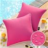 Phantoscope Confezione da 2 federe per cuscini da esterni, impermeabili, decorative, quadrate, per esterni, per divano, tenda, ombrellone, 45 x 45 cm, colore: rosa acceso