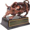 Torkia Statua in bronzo con licenza ufficiale Wall Street Charging Bull Stock Market NYC, statuetta con base (Medium 12,7 cm)