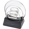 Joseph Joseph Space Porta Coperchi, Supporto per 3 Coperchi, Salvaspazio per Mobili Cucina, Base Antiscivolo