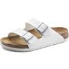 BIRKENSTOCK Arizona SL Birko-Flor Sandalo unisex per adulti, vestibilità normale, bianco, 46 EU