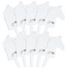 FOLDZILLA Cavallo con Bastone Set di 10 Pezzi in Cartone 115 x 40 x 25 cm Cavalluccio Giocattolo Cavallo Bianco da colorare e Decorare con Adesivi