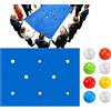 demaxiyad Kit per Attività di Team Building - Telo con Buchi per Gruppo e 8 Palline - Giochi di Gruppo all'Aperto - Per Parco, Area Ricreativa, Festa, Riunione Familiare, Spiaggia, Cortile, Esterno,