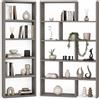 Shally Dogan Libreria Modulare Apribile Legno Moka Scaffale per Libri Componibile 72x22x200cm