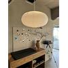 Henjjras Grande paralume a sospensione bianco obliato 55,5 cm lanterna per la casa decorazione della casa paralume da soffitto