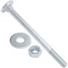 AERZETIX Set di 5 bulloni viti a testa tonda con quadro sottotesta M12x150mm / rondelle e dadi M12 / acciaio zincato/per fissaggio e assemblaggio