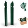 ITALFENCE Palo a T in ferro plastificato verde, 5 pezzi [H100cm, 30x30x3mm]