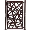 HPDTZ Cancello d'ingresso da giardino in metallo, cancello da giardino, in acciaio, palo da giardino, 105 x 150 cm, flangia per pali da 6 cm, moderna, per ingresso in giardino, terrazza (marrone)