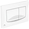 Ideal Standard Solea Placca di scarico per WC, tecnologia a doppio scarico tramite sgancio meccanico, facile da usare e design durevole - Bianco (245x19x165 mm)