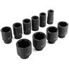 Wakects Set di Chiavi a Bussola Esagonali, 10 Pezzi, Azionamento 3/4, 22-50 mm, Kit Riparazione Auto Portatile