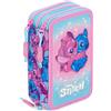 Stitch Disney Stitch e Angel - Astuccio 3 scomparti completo 46 pezzi per la scuola o il tempo libero