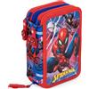Spiderman Marvel Spider-Man - Astuccio 3 scomparti completo 46 pezzi per la scuola o il tempo libero