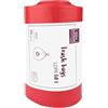 IDEA HOME D.RECT Sacchi per la Spazzatura 60L, 50 Pezzi - Sacchi Nettezza per il Riciclaggio, per la Cucina, Rosso