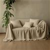 L'Emporio Casa Telo Copridivano Copriletto Tela Grossa Robusta in Cotone Panama 160x260-260x280-360x280 Misure Maxi Lenzuolo Copritutto Granfoulard Made in Italy Grezzo 360x280