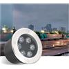 QICBYING Faretto Subacquei - Luce da Immersione A LED - Faretti Piscina, IP68 Impermeabile AC12/24V Faretto A LED da Incasso for Esterni in Acciaio Inossidabile, per Laghetto, Piscina(RGB,1W)