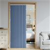 DSSHENGDS Tenda da Doccia a Fisarmonica Pieghevole Magnetica Anti-Spruzzi, Tenda divisoria per casa, Hotel, Bagno-Denim Blue- 100x180cm