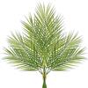 Hollyone 9 foglie di palma verdi da 66 cm, 3 grandi bouquet di foglie artificiali, steli di foglie di palma finte tropicali, piante finte decorative per feste nella giungla, decorazioni per matrimoni