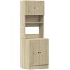 vidaXL Mobile da cucina in legno di ingegneria rovere Sonoma 60 x 50 x 180 cm, armadio da cucina, mobile da cucina indipendente