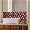 Alwayspon Adesivi per piastrelle, 25 pezzi x 15 cm, colore rosso, autoadesivi, per bagno, cucina, paraspruzzi, in vinile, per pavimenti e pareti