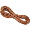 PATIKIL Cordino in Pelle Intrecciata Rotonda, 1.5mm Cordoncino in Pelle Piatto Piegata Corda di Cuoio per Artigianato, Creazione Gioielli, Collane, Bracciali, Marrone(10ft)