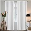 Joydeco Tende e tende bianche lunghe 228 cm per camera da letto, per soggiorno, proteggono la privacy, con tasca posteriore per asta (larghezza 132 x lunghezza 228 cm, bianco puro)