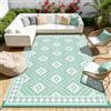 Enyhom Tappeto per esterni, grande, in plastica, impermeabile, pieghevole, per picnic, campeggio, giardino, balcone, interni e terrazze, 270 x 360 cm