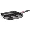 PINTINOX Multipan Padella Multifunzione divisa in 4 scomparti, in Alluminio con Manico Removibile adatta all'Induzione,ideale per prima colazione, Dimensioni 32 x 32 cm
